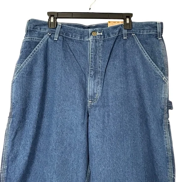 Carhartt B13 Loose Fit Work Dungaree Jeans Blue 38x34 NWT Workwear Y2K - Picture 6 of 14